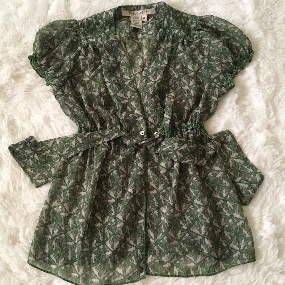 Max Studio bird pattern blouse - Picture 4 of 9